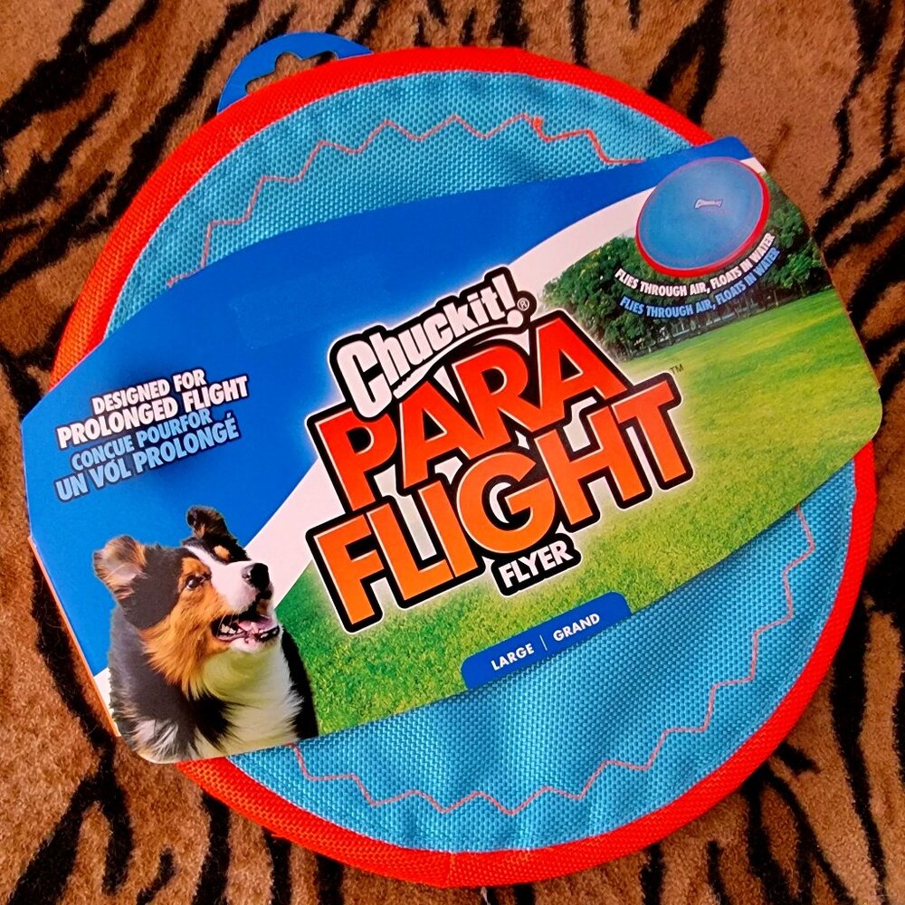Chuck it Dog Para Flight Flyer Frisbee sz large ea.